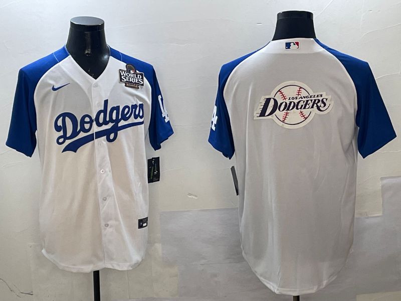 Men Los Angeles Dodgers Blank White blue Game 2025 Nike MLB Jersey style 36->los angeles dodgers->MLB Jersey